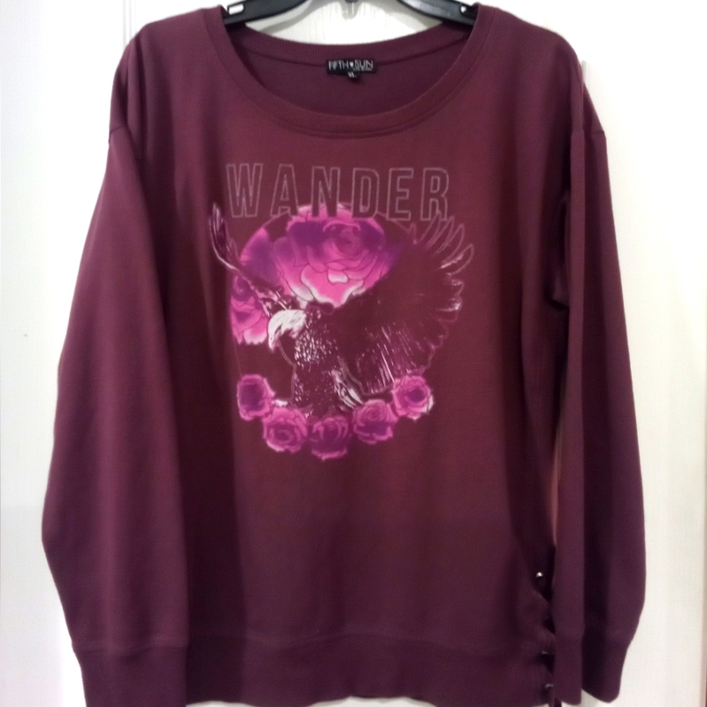 Purple 'Wander' sweat shirt - XL